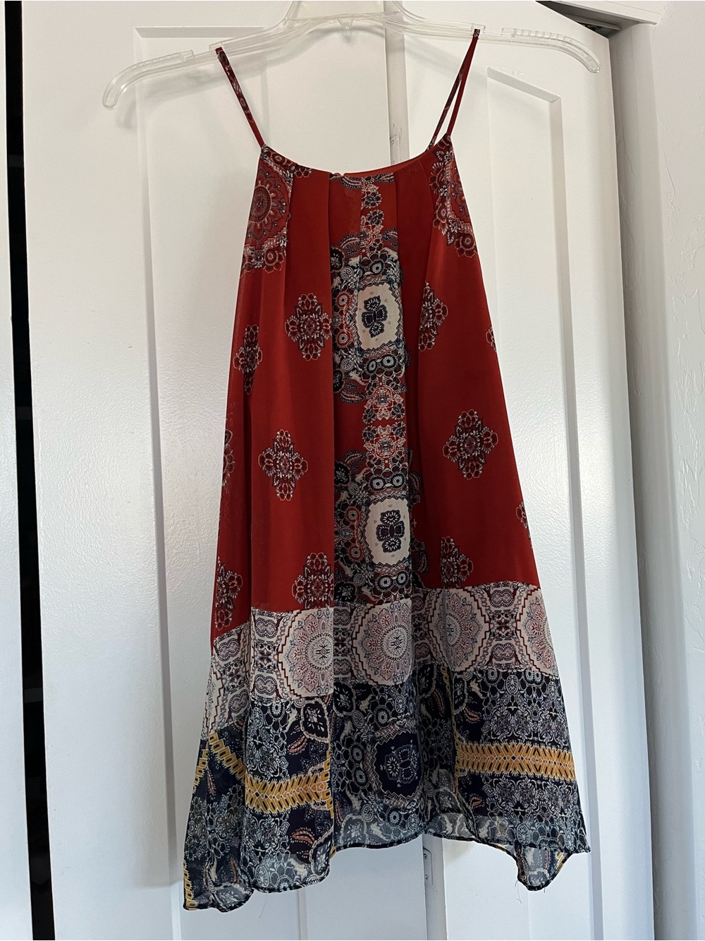 Spaghetti strap sheer outer top